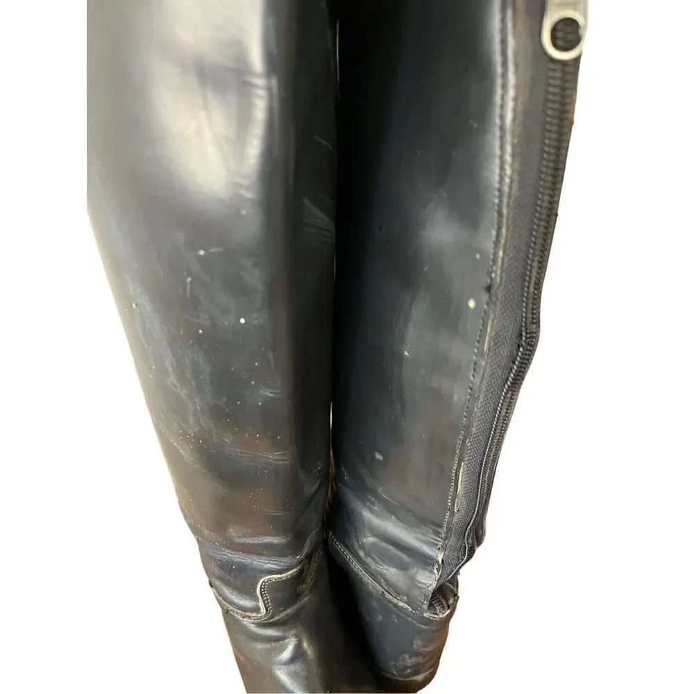 Birkenstock Knee High Black Leather Riding Style Boots Women’s 8 Equestrian